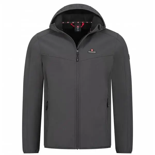 HOHENHORN ALPBERG Pánska softshellová bunda, tmavo sivá, veľkosť XXXL