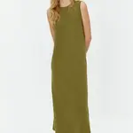 Trendyol Khaki Sleeveless Long Lining Undershirt Dress