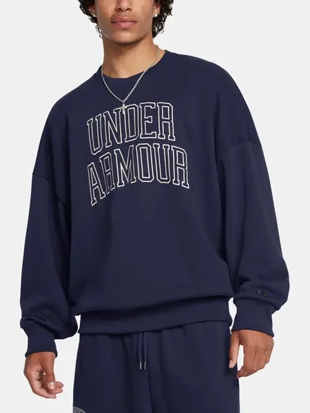 Pánská mikina Under Armour UA Icon HWT Terry OS Crew-BLU - Pánské