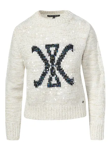 KOROSHI Sveter  béžová / čierna