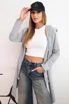 Pelerína s volnou kapucí šedé barvy