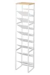 Stojan na fľaše s vrchnákom Yamazaki Tower 8 biela farba