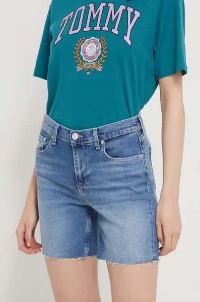 Rifľové krátke nohavice Tommy Jeans