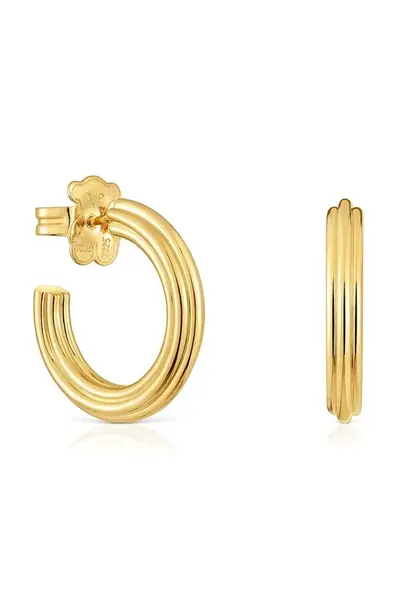 Strieborné pozlátené náušnice Tous 1950