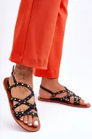 Boto Dámské Sandály S Ozdobami Černá Alemona