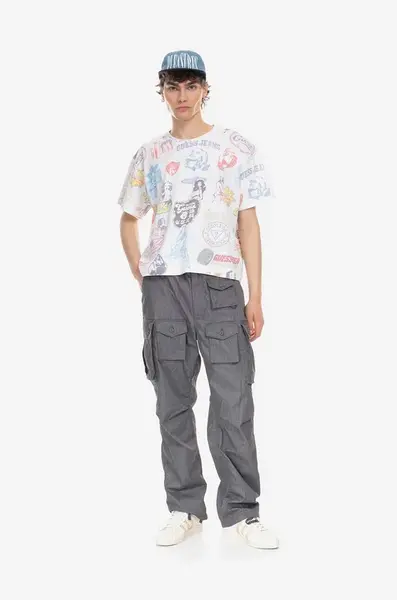 Guess U.S.A. Bavlněné tričko Guess Aop Tee