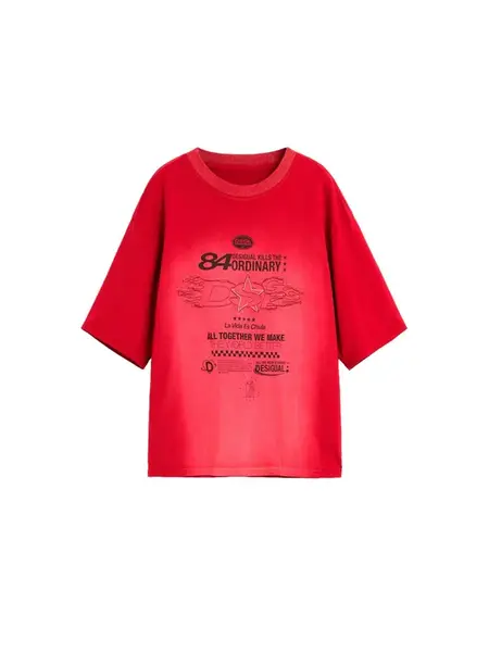 Desigual Tričko  červená / čierna