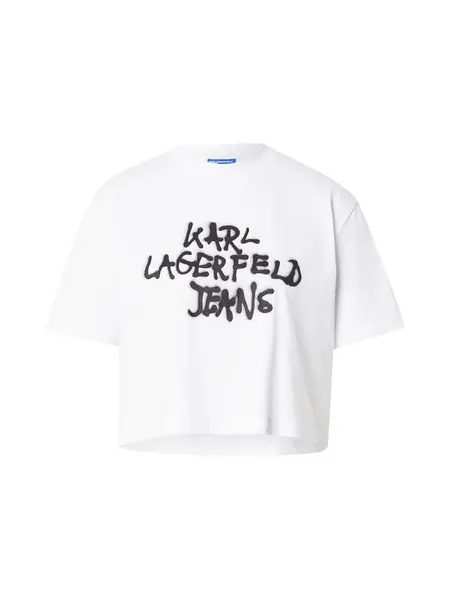 KARL LAGERFELD JEANS Tričko  čierna / biela