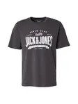 JACK & JONES Tričko  tmavosivá / biela