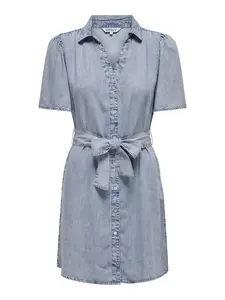 ONLY Košeľové šaty  modrá denim