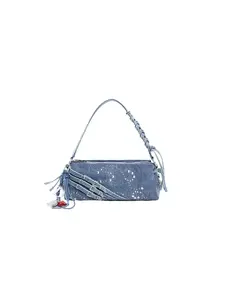 Desigual Kabelka na rameno  modrá denim / strieborná