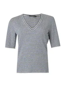 Weekend Max Mara Tričko 'DOPZIONE'  námornícka modrá / biela
