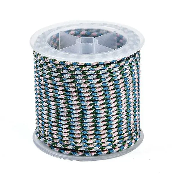11M Polyester Braided Cord with Cotton Core & Metallic Thread