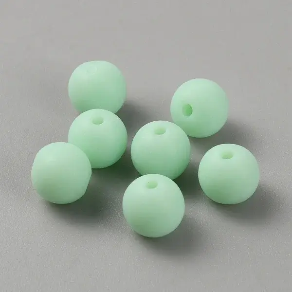 Acrylic Frosted Round Beads