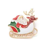 Santa Claus with Elk Enamel Pins