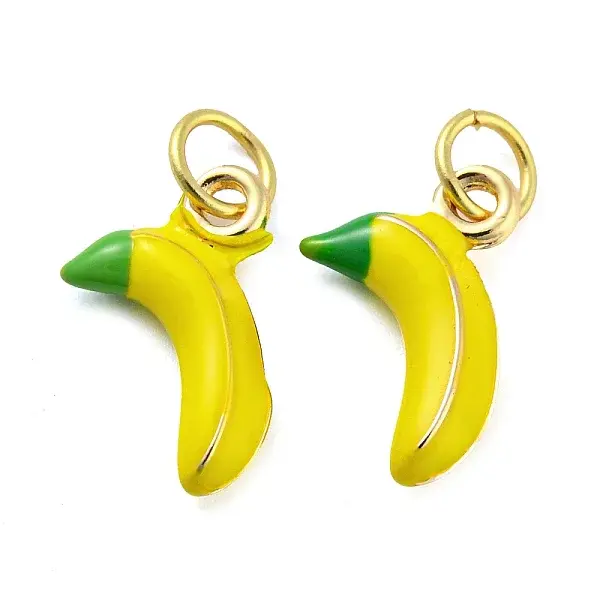 Banana Rack Plating Brass Enamel Charms