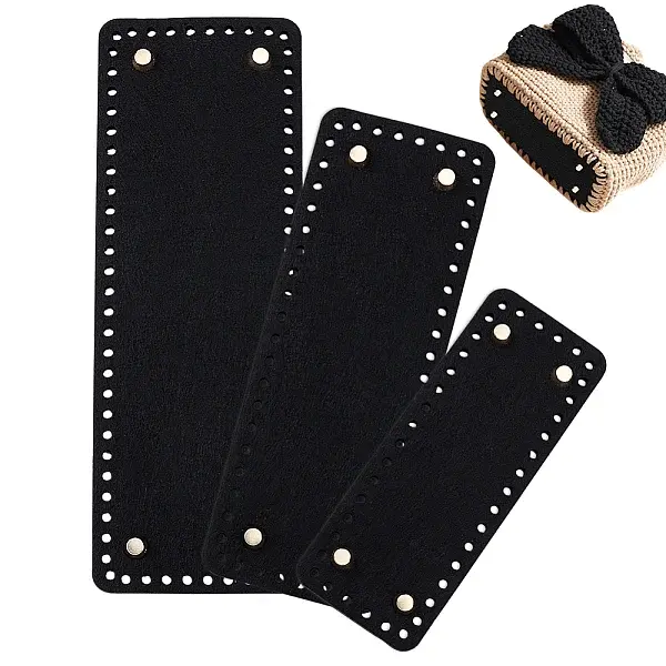 3Pcs 3 Sizes Rectangle Felt Bag Bottom