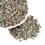Opaque Picasso Cylinder Glass Beads