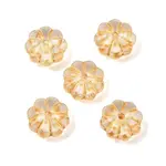 Baking Paint and Golden Metal Enlaced Glass Beads