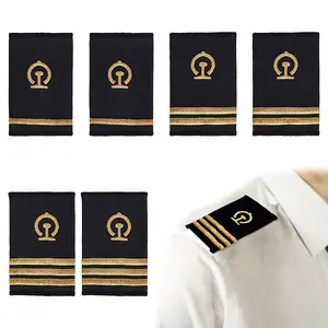 3 Pairs 3 Styles Polyester Professional Pilot Uniform Epaulets