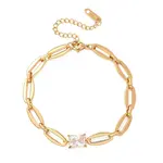 304 Stainless Steel & Cubic Zirconia Link Bracelets