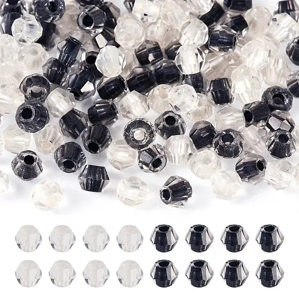 2Bags 200Pcs Transparent Glass Beads