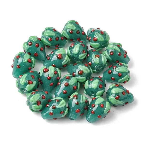 20Pcs Handmade Lampwork Bumpy Beads