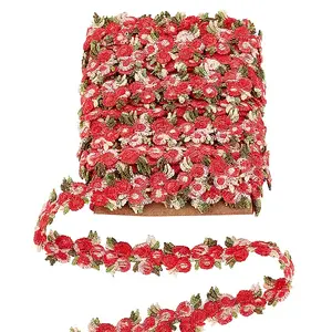 4.6-5Yards Flower Polyester Trim Ribbon