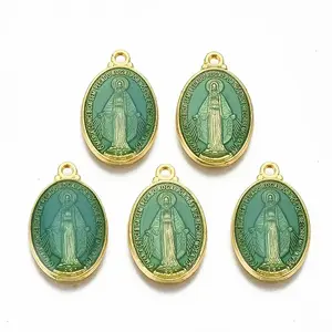 Brass Enamel Pendants