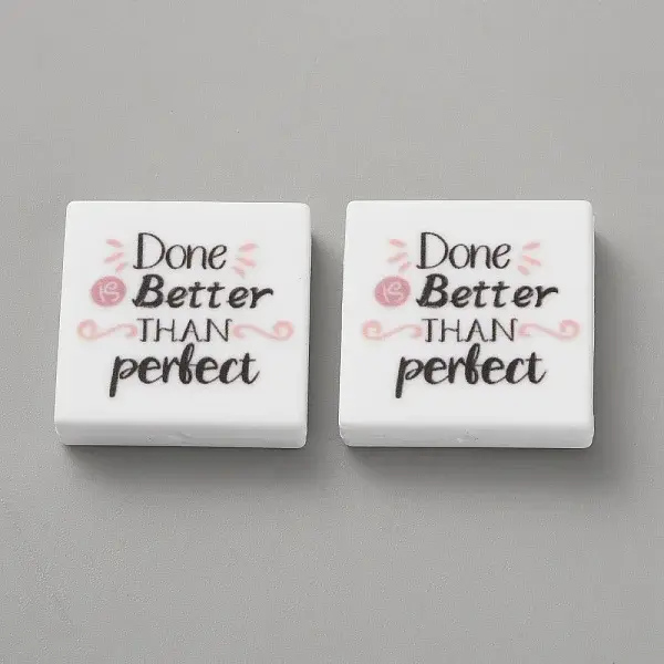 Square Food Grade Eco-Friendly Silicone Focal Beads