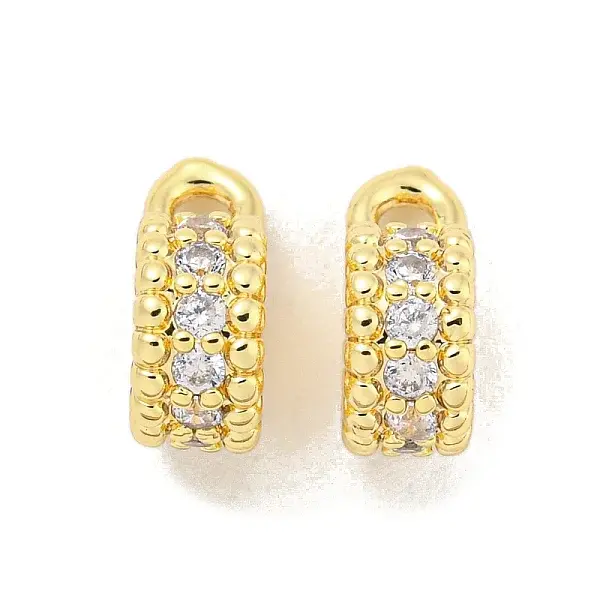 Brass Micro Pave Clear Cubic Zirconia Pendants