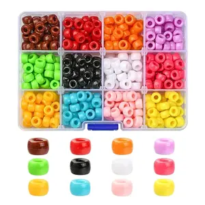480Pcs 12 Colors Opaque Acrylic European Beads