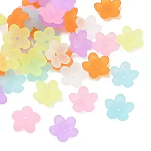 Acrylic Frosted Bead Caps