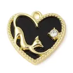 Alloy with Rhinestone Pendants