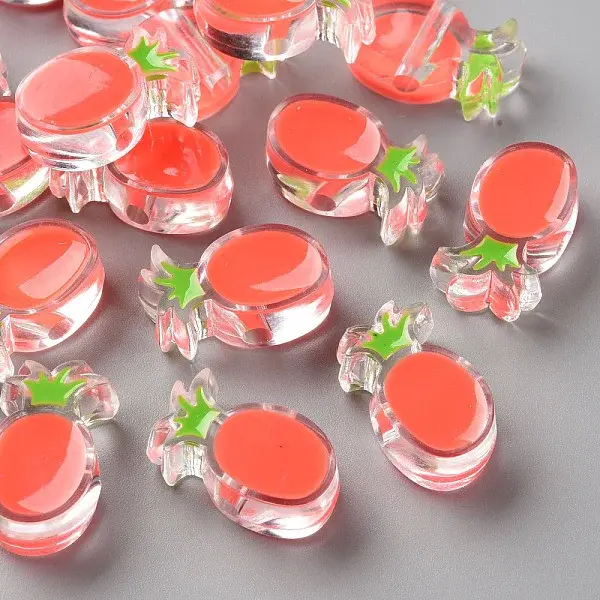 Transparent Enamel Acrylic Beads
