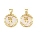 Brass with White Shell Pendants