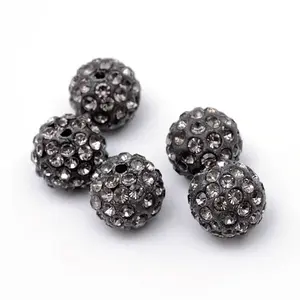 Polymer Clay Pave Rhinestone Beads
