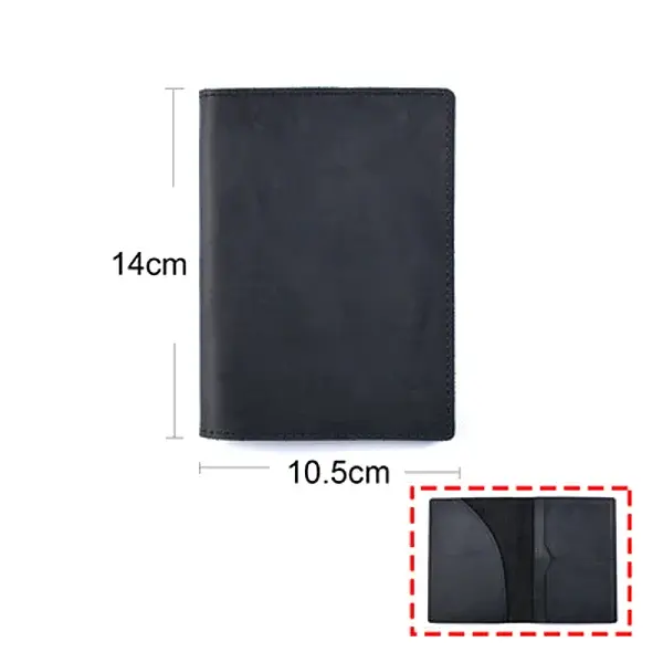 Rectangle Leather Travel Passport Wallet Cover