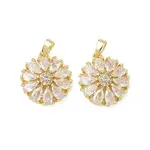 Brass Micro Pave Cubic Zirconia Pendants