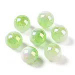 UV Plating Opaque Crackle Two-tone Acrylic Beads