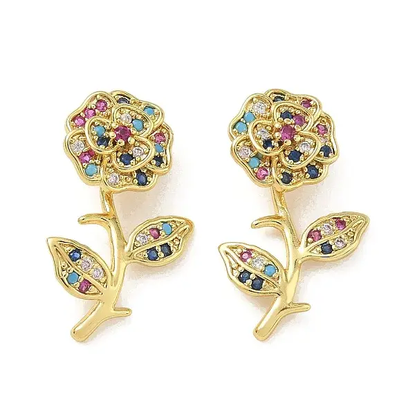 Brass Micro Pave Cubic Zirconia Pendants