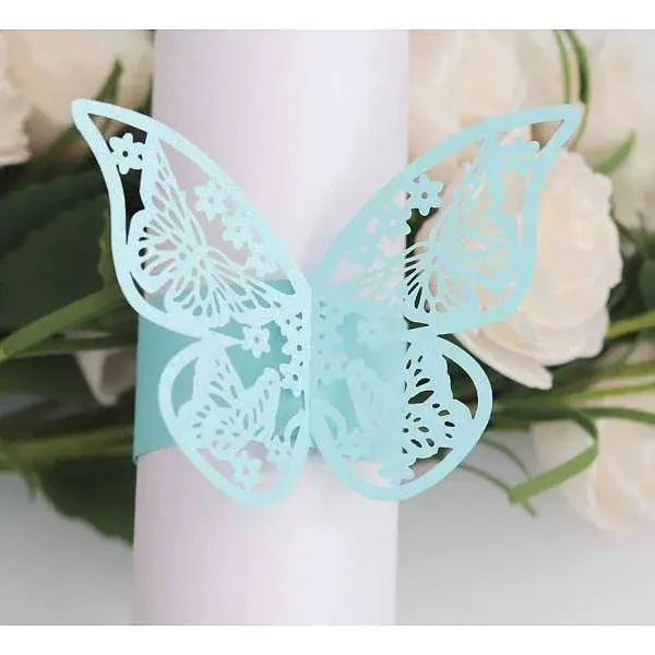 Iridescent Paper Napkin Rings