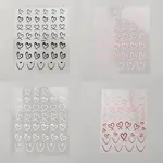 4 Sheets 4 Styles Plastic Stickers