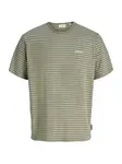 Jack & Jones Junior Tričko 'JJDEVIN DAYTONA'  olivová / biela
