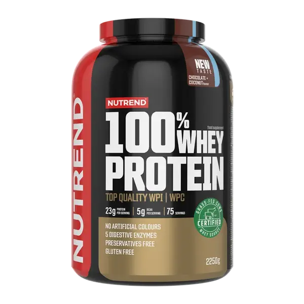 Nutrend 100% WHEY PROTEIN, čokoláda + kokos