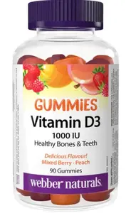 WEBBER NATURALS Vitamín D3 Gummies 1000 IU