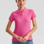 Polo Fruit of the Loom Pink Women's T-shirt