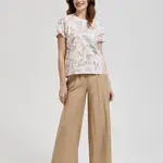 Dámské tričko MOODO se vzorem - béžová