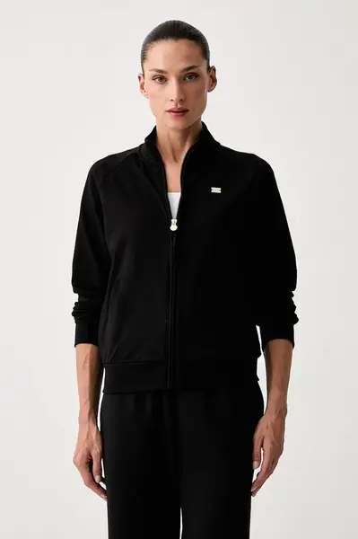 EA7 Emporio Armani rozepínací mikina dámská bavlněná s elastanem