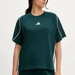 Bavlněné tričko adidas Stadium dámské, zelená barva, JW0449